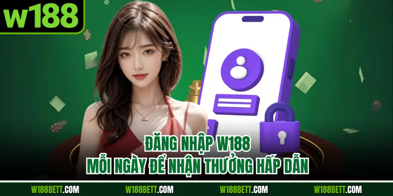 Đăng nhập W188 mỗi ngày để nhận thưởng hấp dẫn